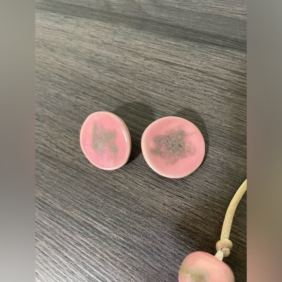 porcelain necklace and earrings handmade locally 🥰 - Picture 3 of 4